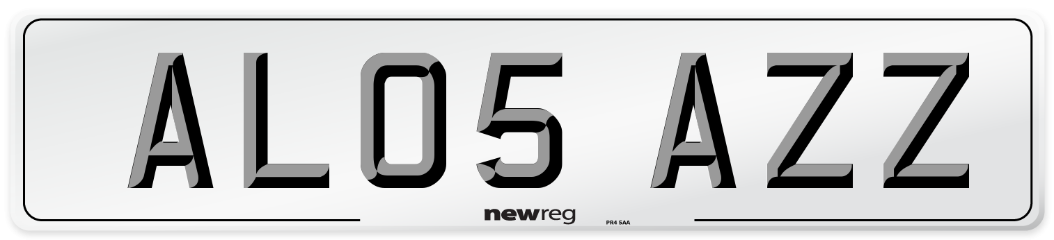 AL05 AZZ Number Plate from New Reg